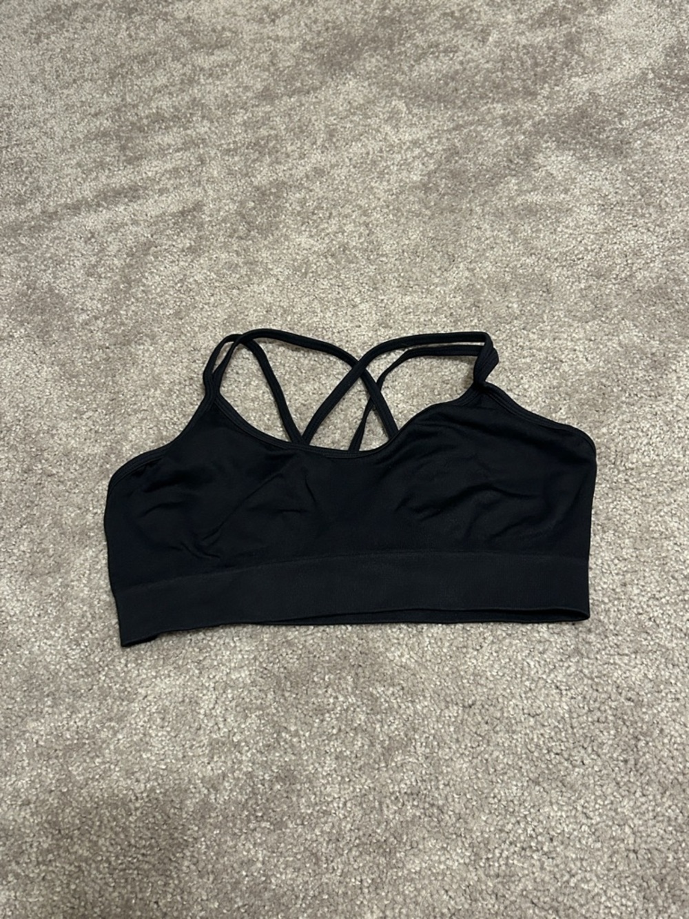Black Strappy Sports Bra - Women Intimates